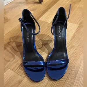 Madden Girl Women's Brazen Heeled Sandal Blue